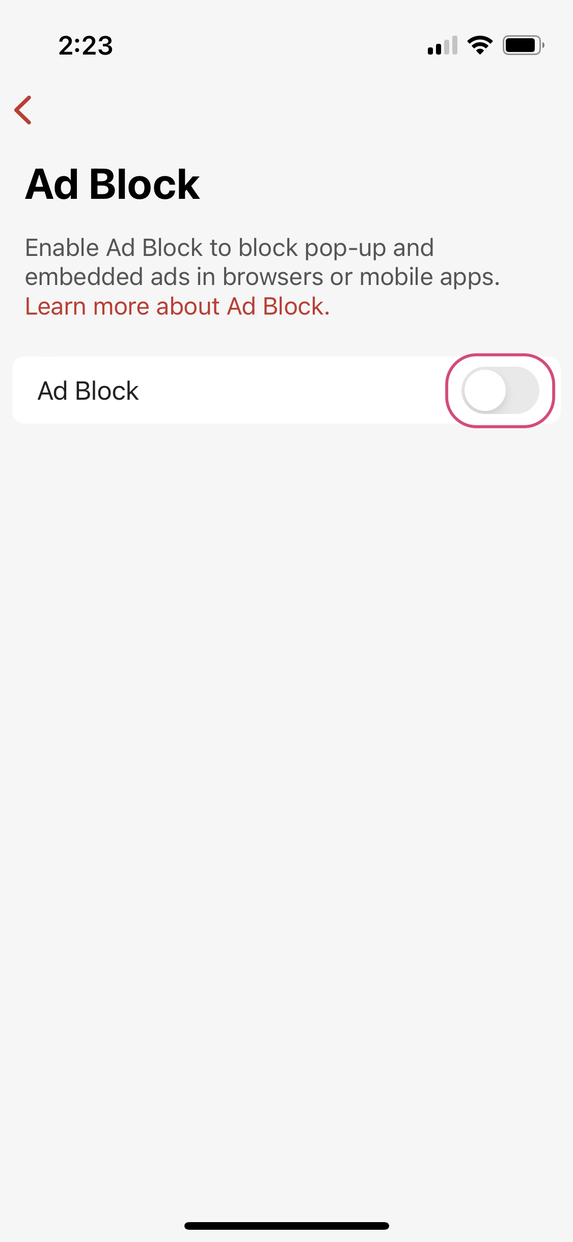 Enable ad block in the Firewalla App