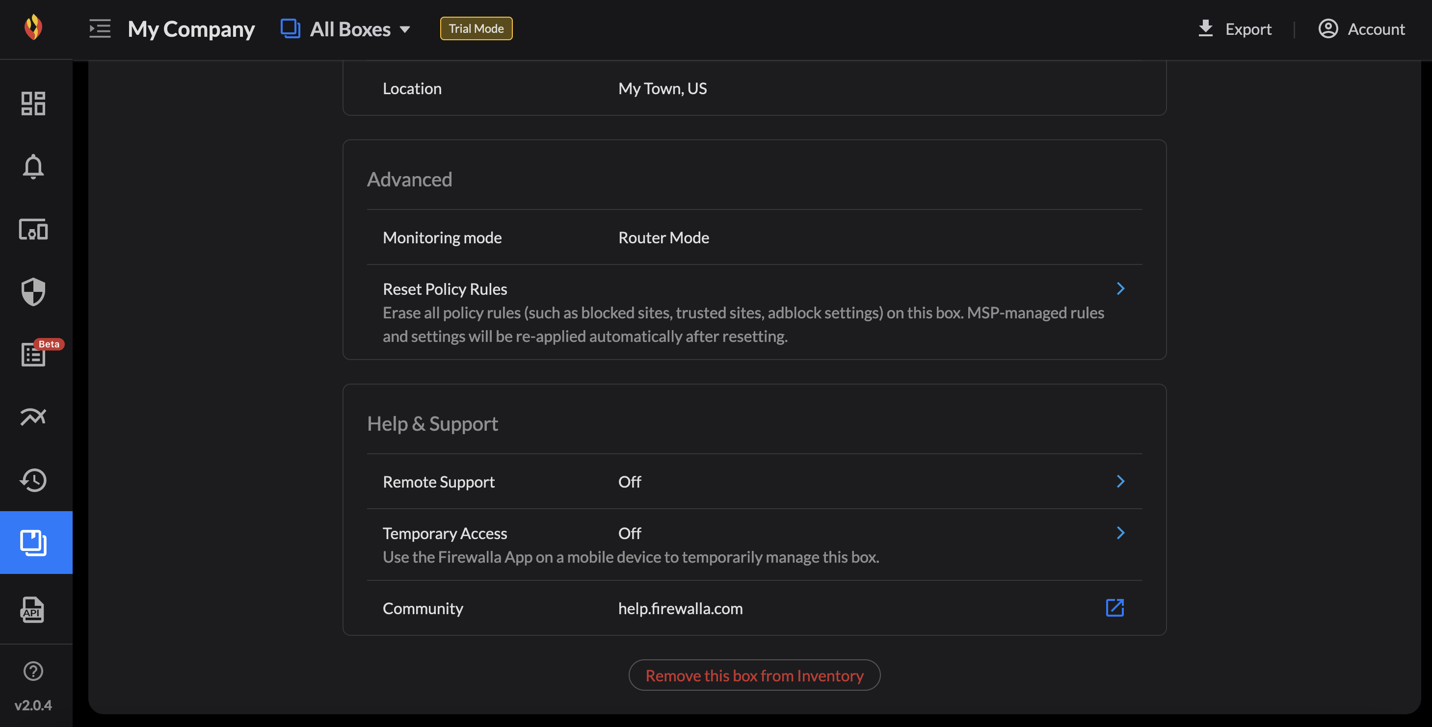 Firewalla MSP Portal with temporary access feature to fully control any box on any mobile phone