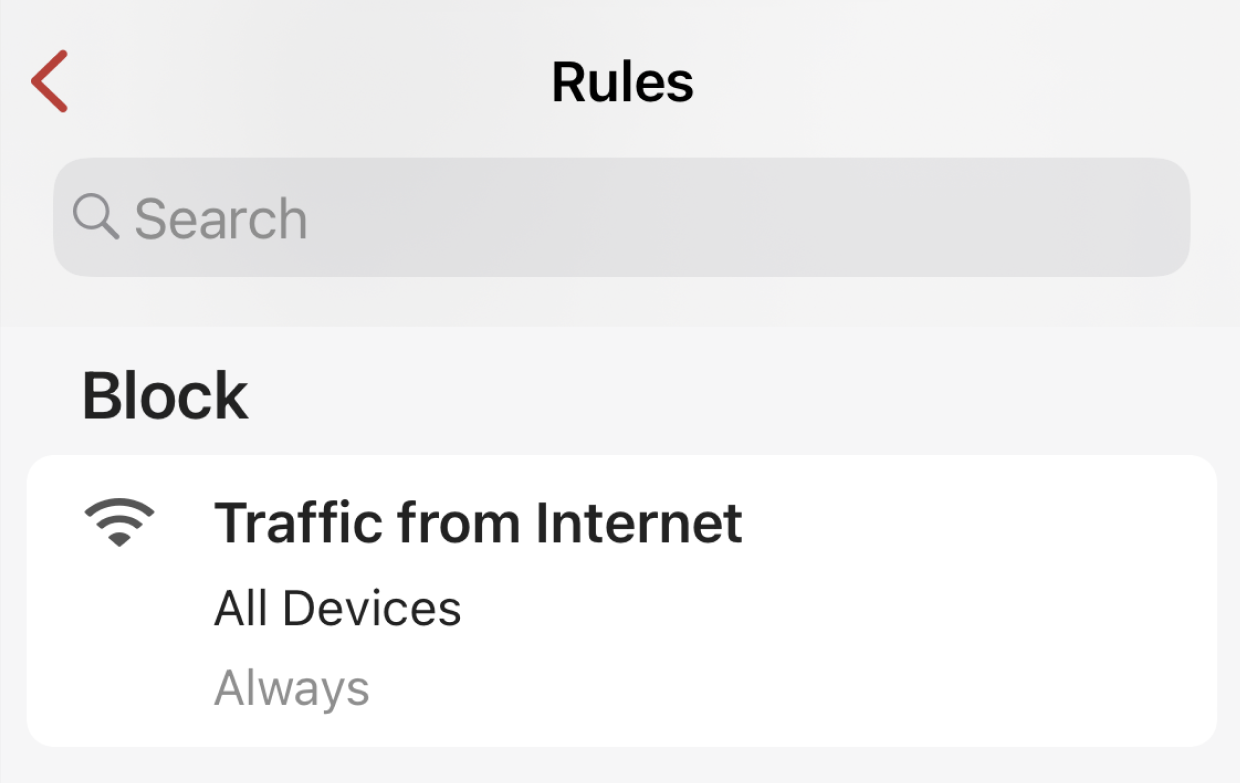 Firewalla boxes in router mode default rule to block intruding traffic