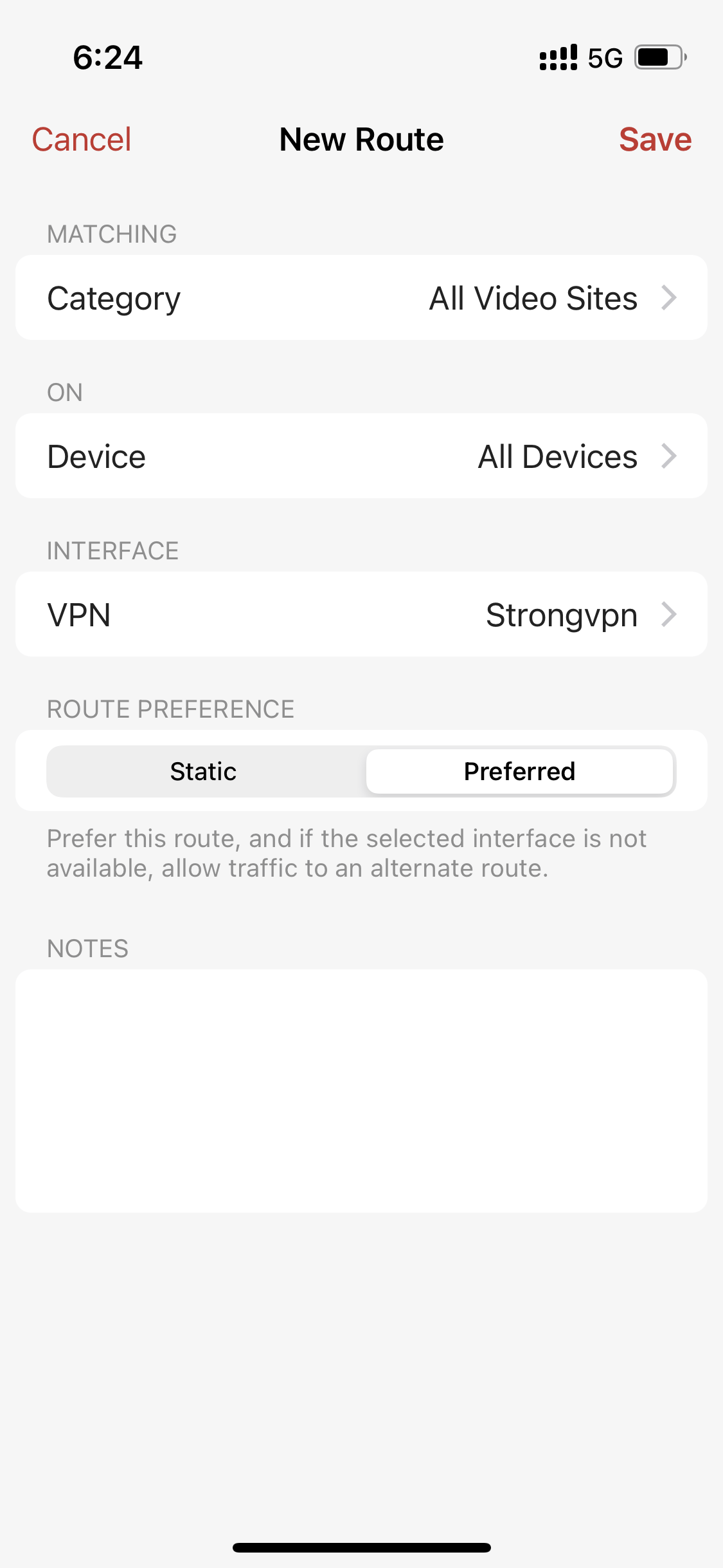 Route device traffic to VPN client, matching all video sites for all devices with chosen VPN service