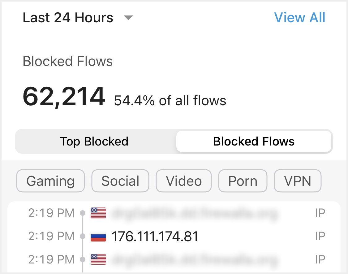 Firewalla Blocked Flows – Firewalla