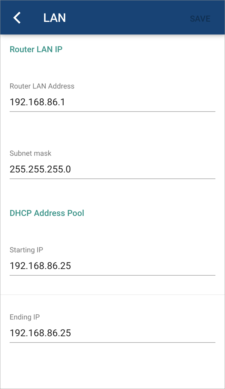 Google WiFi access Router LAN Address, Subnet Mask, and Starting/Ending IPs