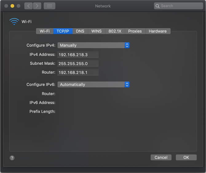 Assign static IP address by setting IP Address between the IP range without duplicating with other devices