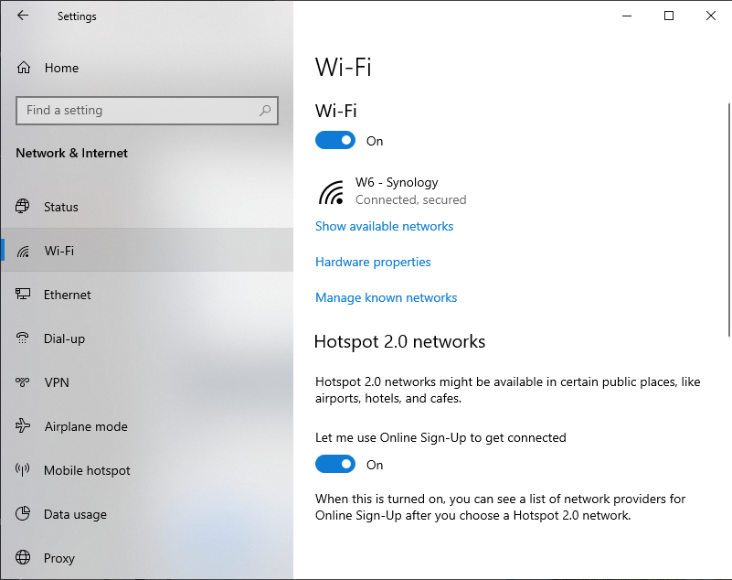 Assign static IP in windows within the Network & Internet settings
