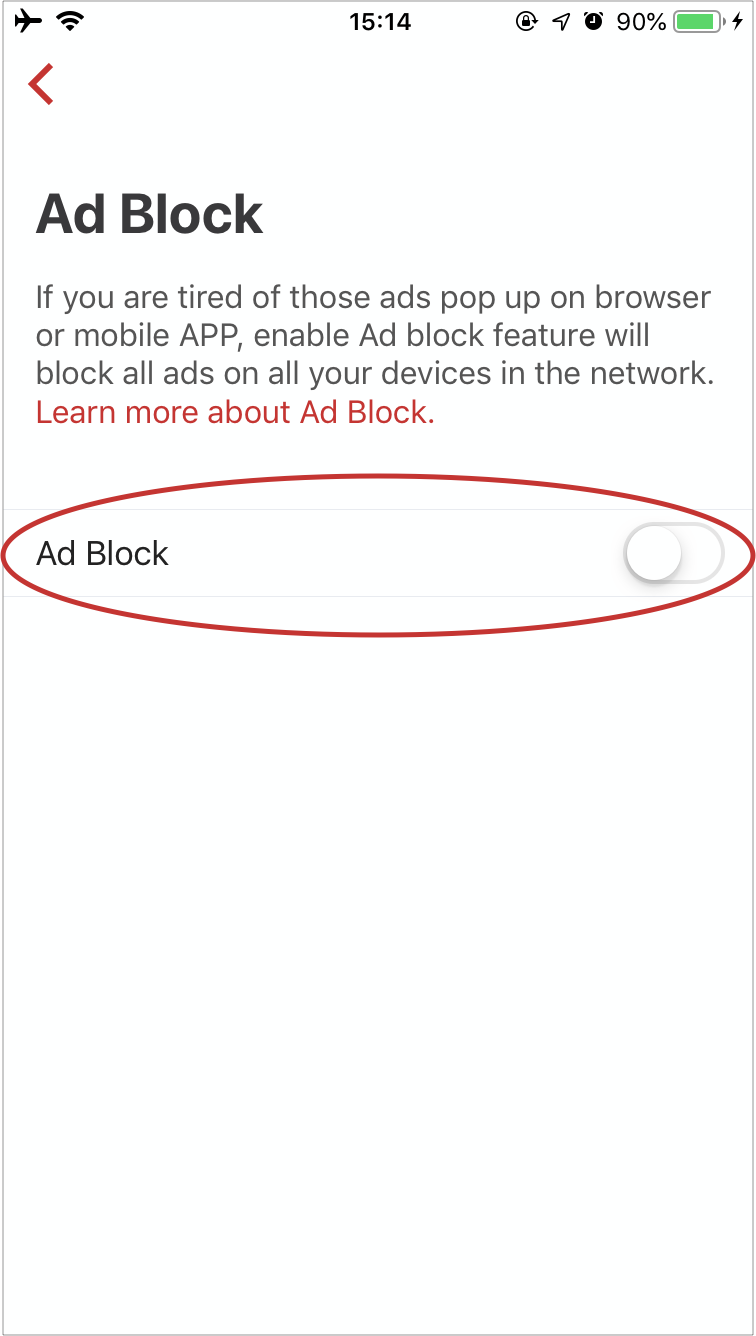 Firewalla 'Ad Block' Feature ON/OFF Toggle