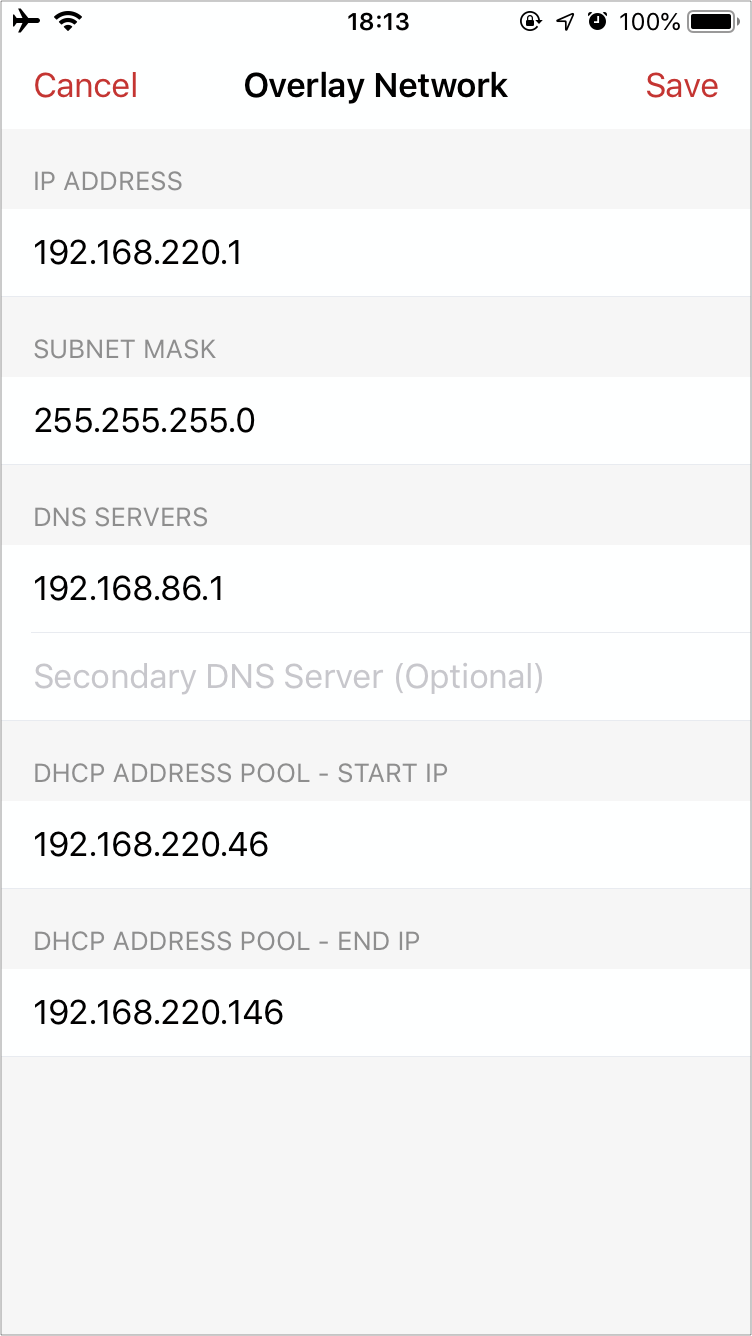 Overlay Network Configuration in Firewalla App