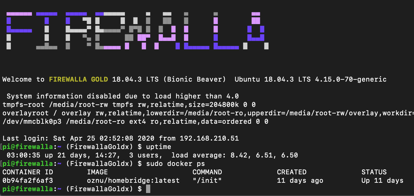  Cool stuff to do with Firewalla includes integrating docker containers like Homebridge