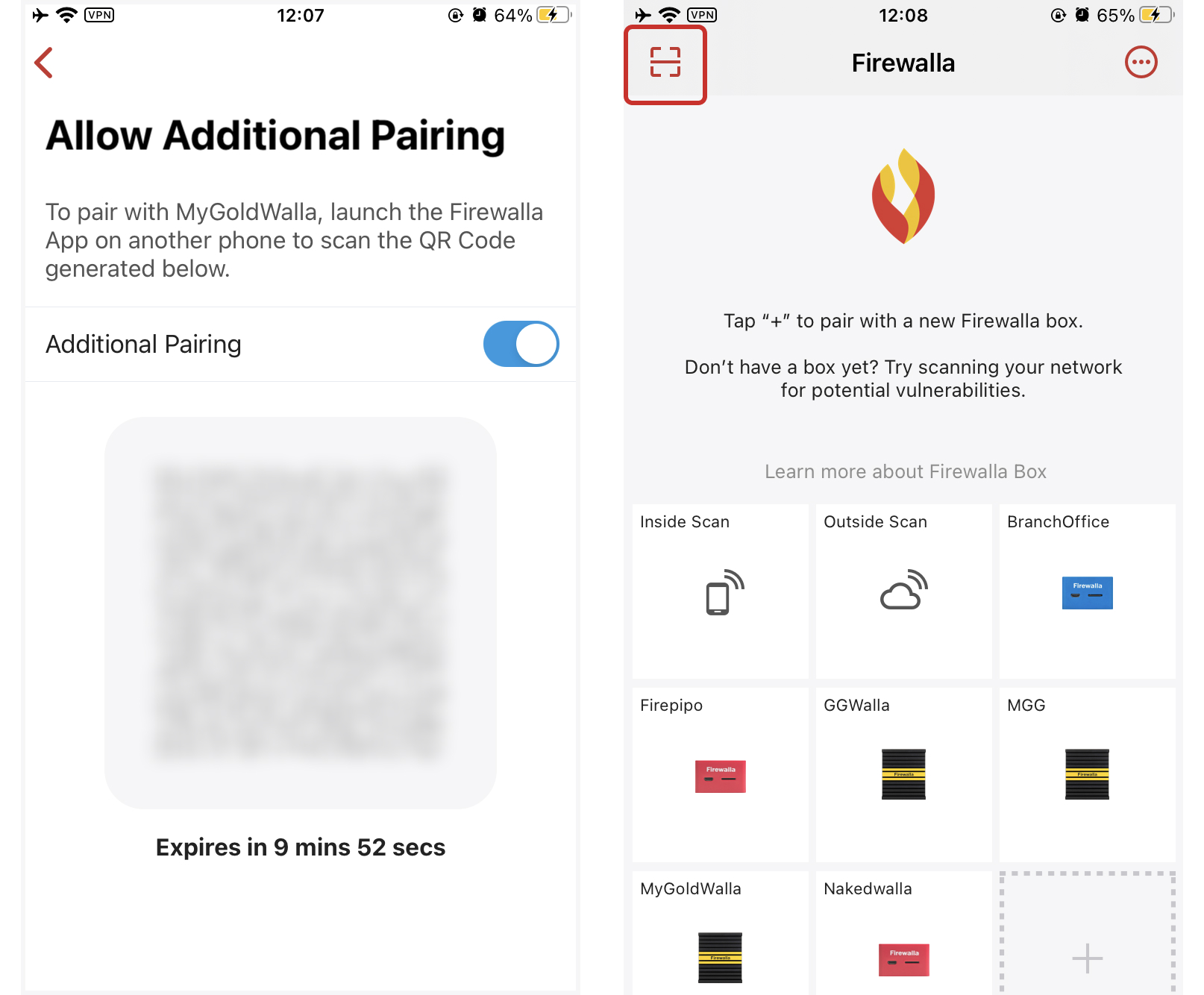  Additional pairing can be done on another phone (Apple, Samsung, Oneplus, and more) with the QR code function