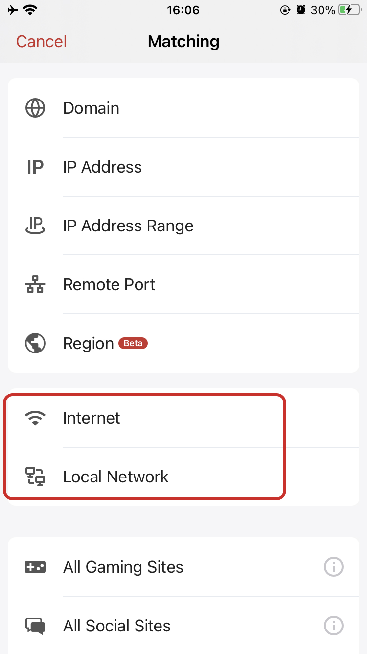 Firewalla Gold and Purple can block bad connections by accessing Rules matching internet or local networks