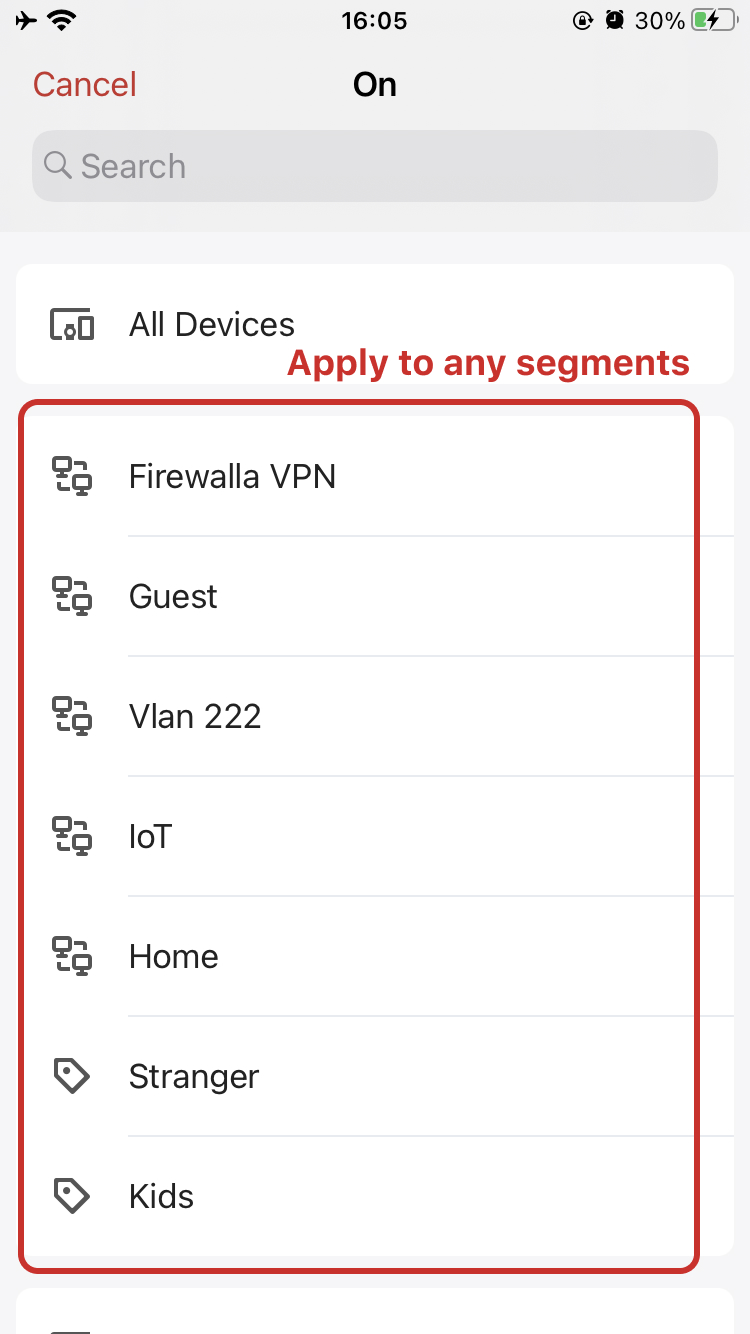 Firewalla Gold and Purple can block bad connections applied to all devices or segments