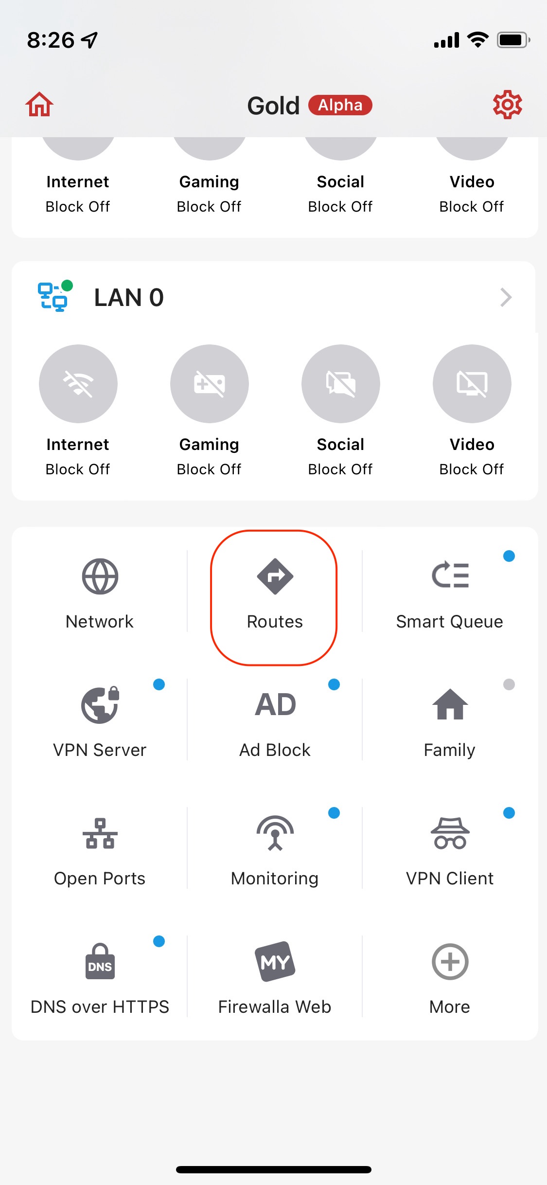 Route device traffic to VPN Client, using Routes function