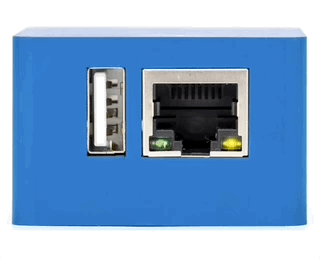 Left Port light on Firewalla Blue flashing twice steadily 