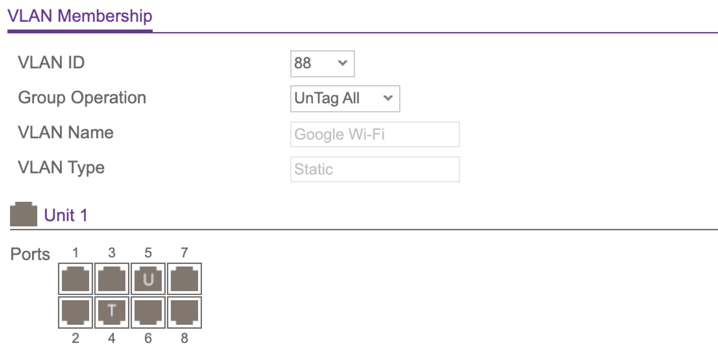 Firewalla Purple Google Mesh VLAN Membership Configuration