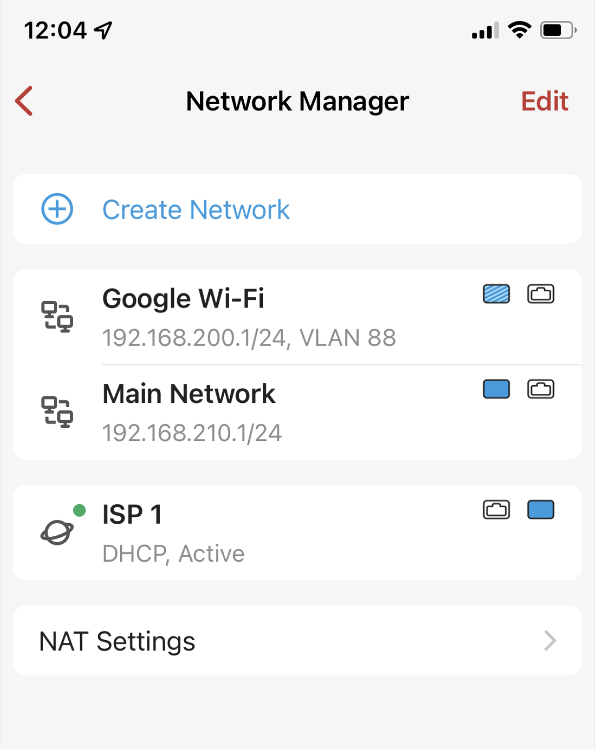 Firewalla Purple Google Mesh VLAN Port in Network Manager