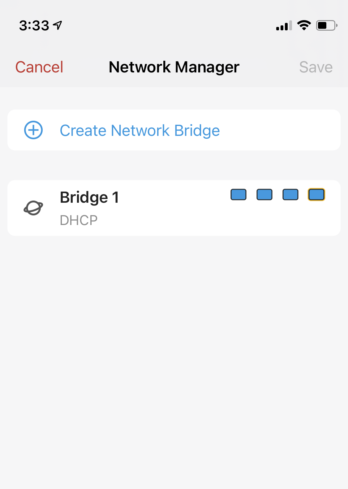Firewalla Network Manager used to monitor VLAN networks in bridge mode