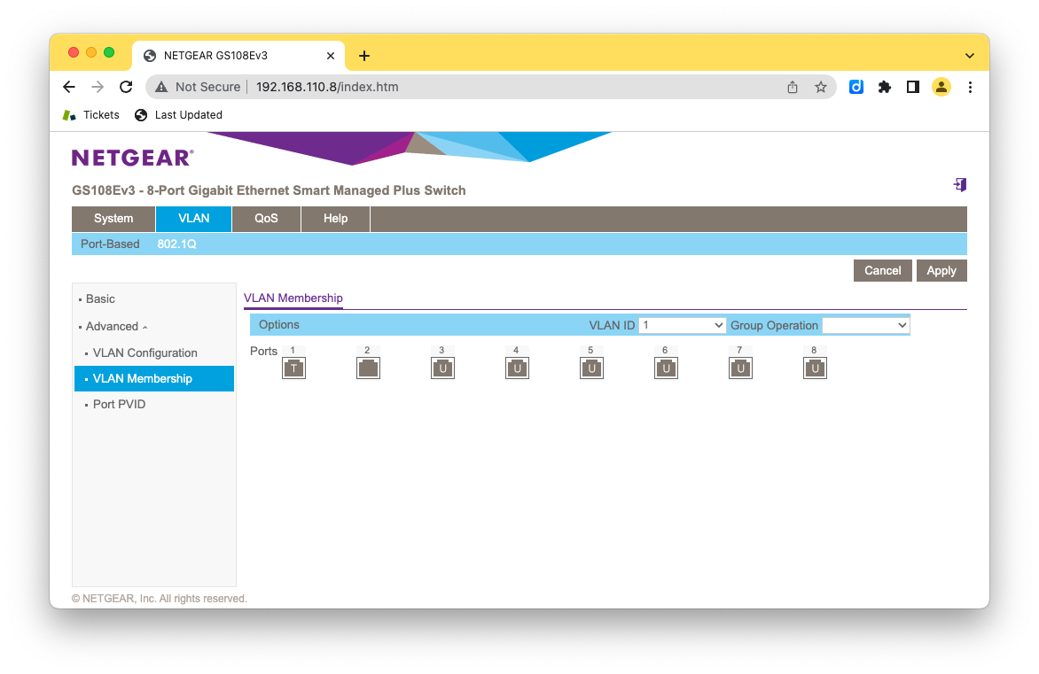 Network Segmentation - Choose which ports are tagged for each VLAN