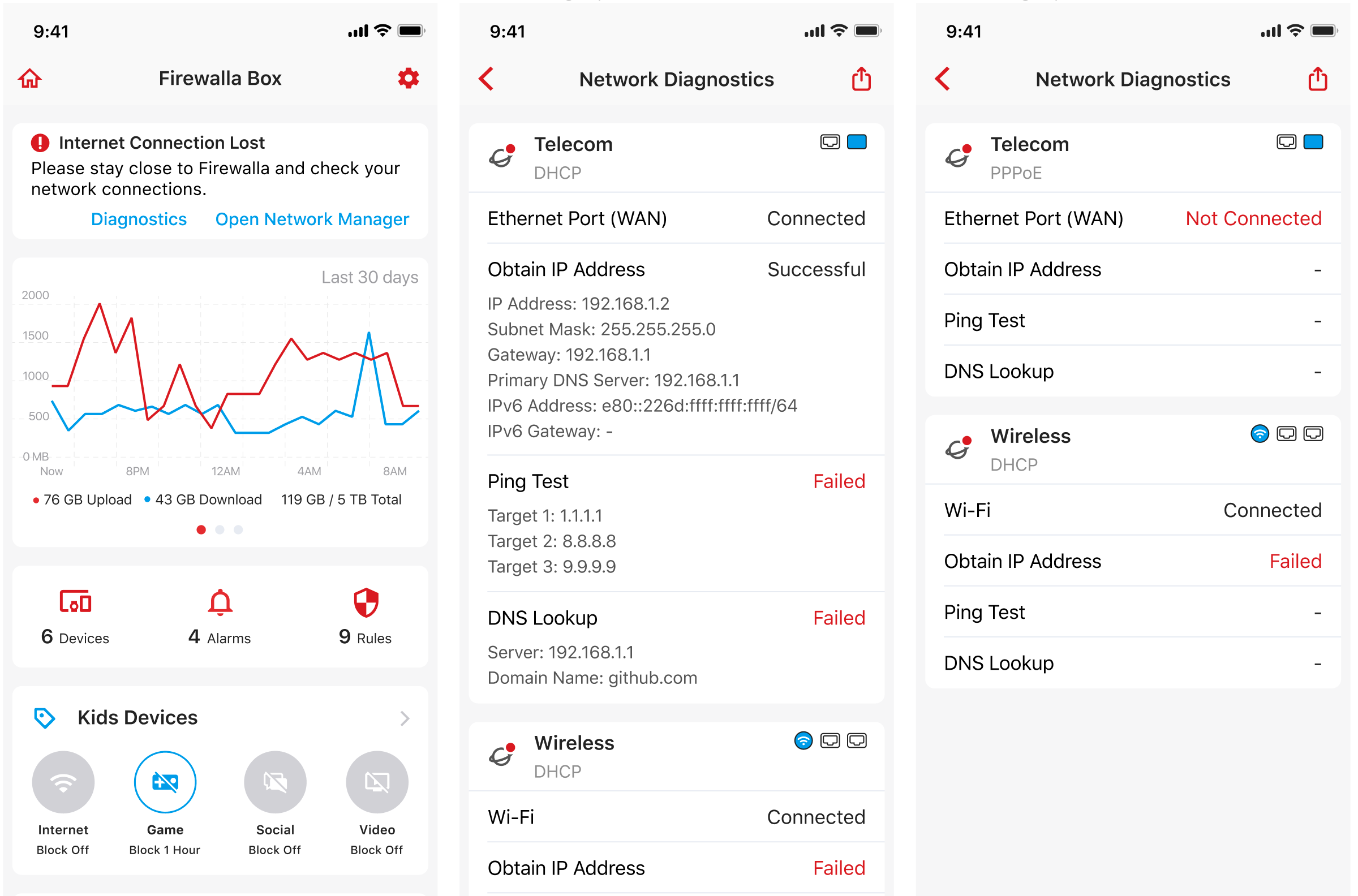 Diagnose network connectivity issues with Firewalla Network Diagnosis