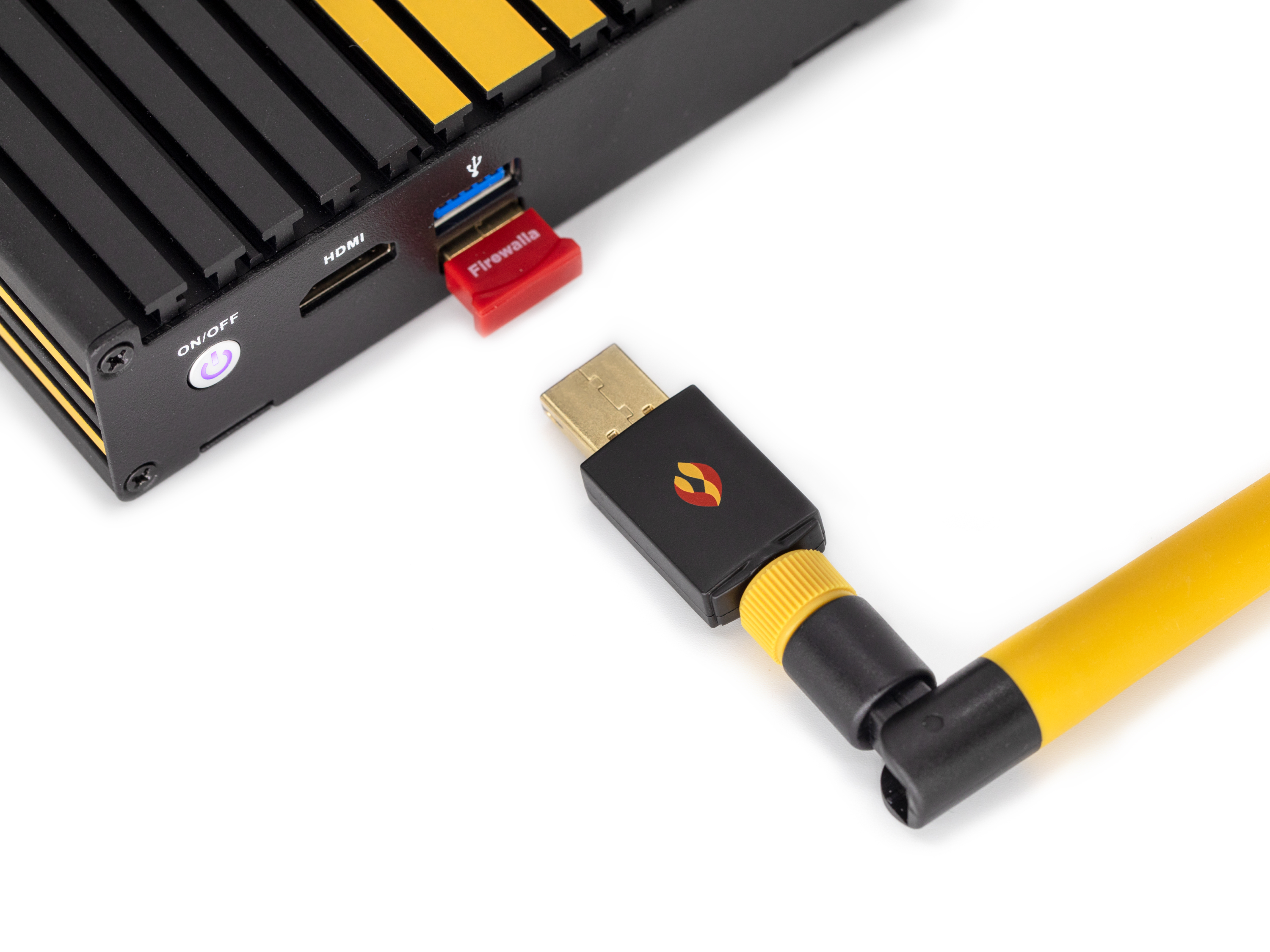 USB adapter to the antenna being installed on the router