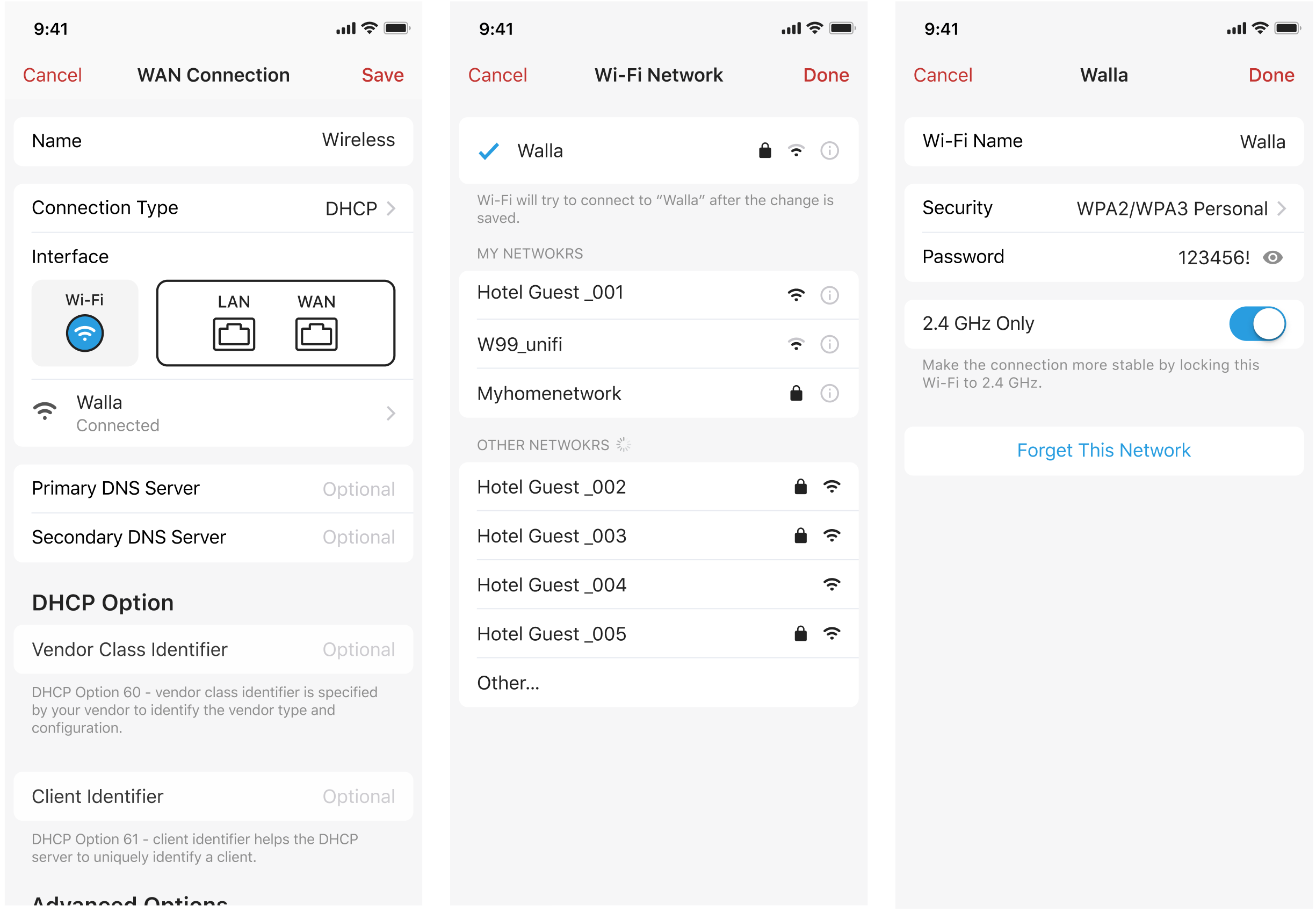 Create a New Network with WAN Connection via WiFi